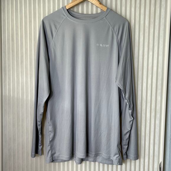 Baleaf Men's 2 Long Sleeve Athletic Shirts - Blue & Gray XL - Picture 10 of 11